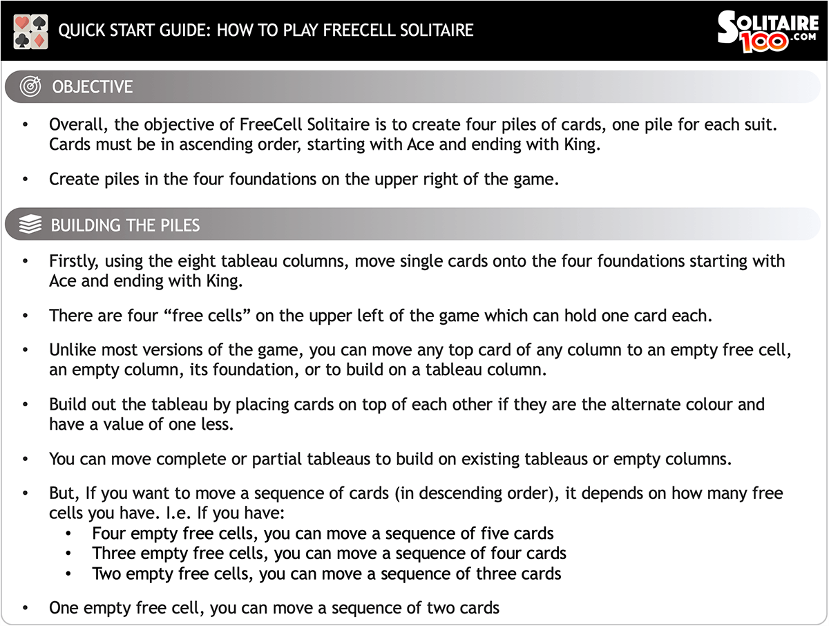 FreeCell Rules